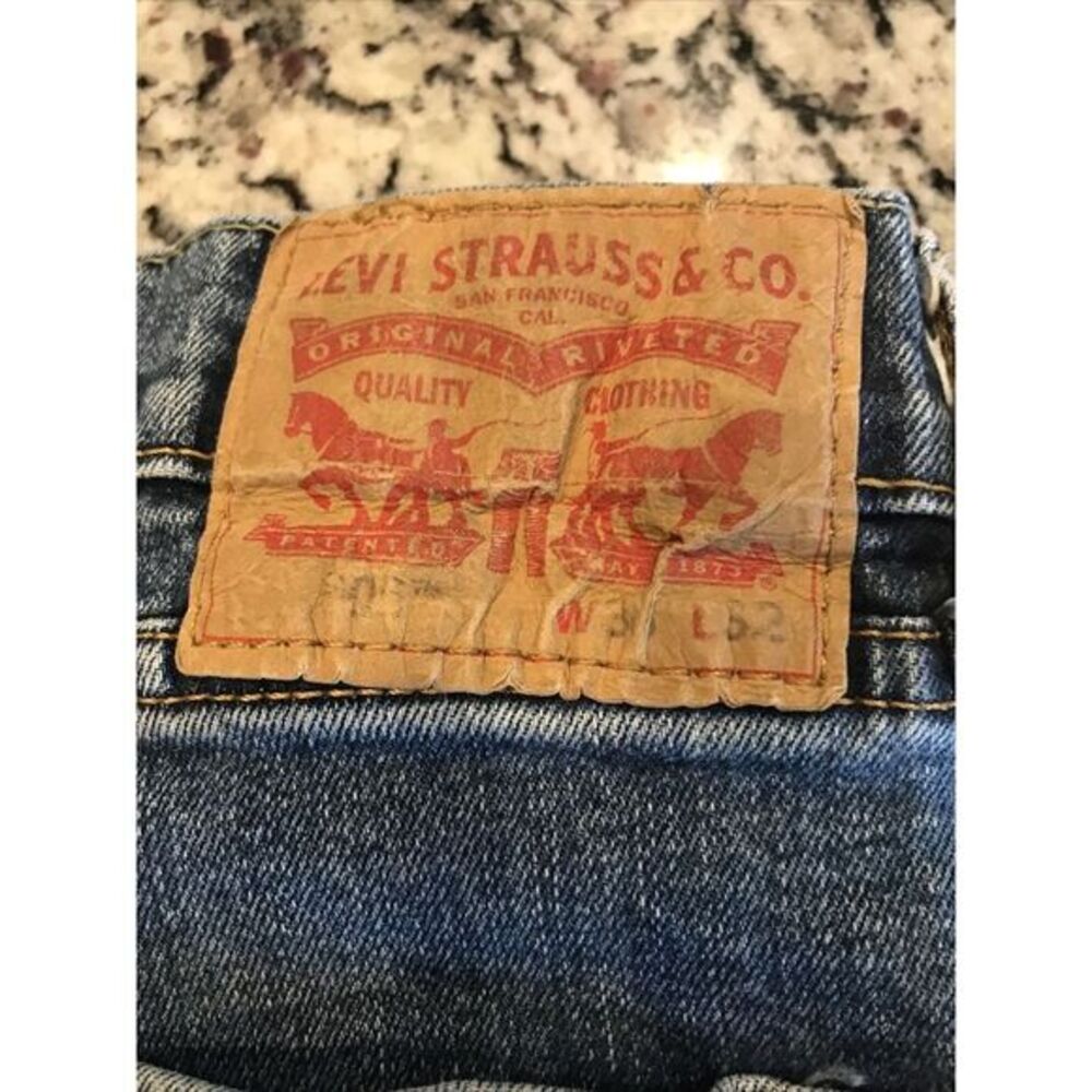 Levis 505 Stretch Jeans Regular Fit Straight Leg Measures 34x31 Great Condition - Picture 3 of 8